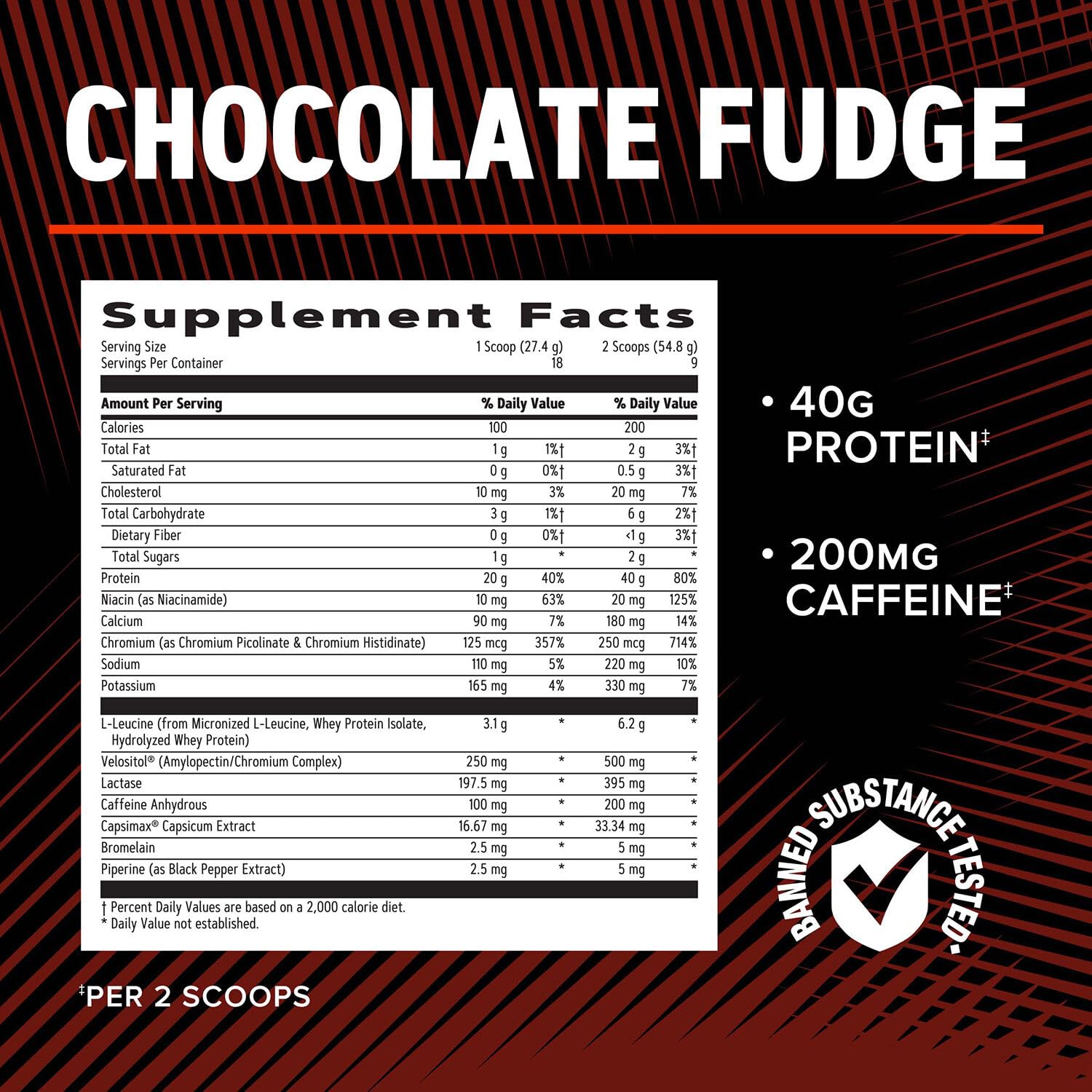 GNC AMP Wheybolic Ripped Protein Powder & Thermogenic Supplement, Increases Muscle Strength & Size, Energy & Endurance, 40g Protein, 6.2g Leucine, 15g EAA, Caffeine, Chocolate Fudge, 9 Serving - Image 5