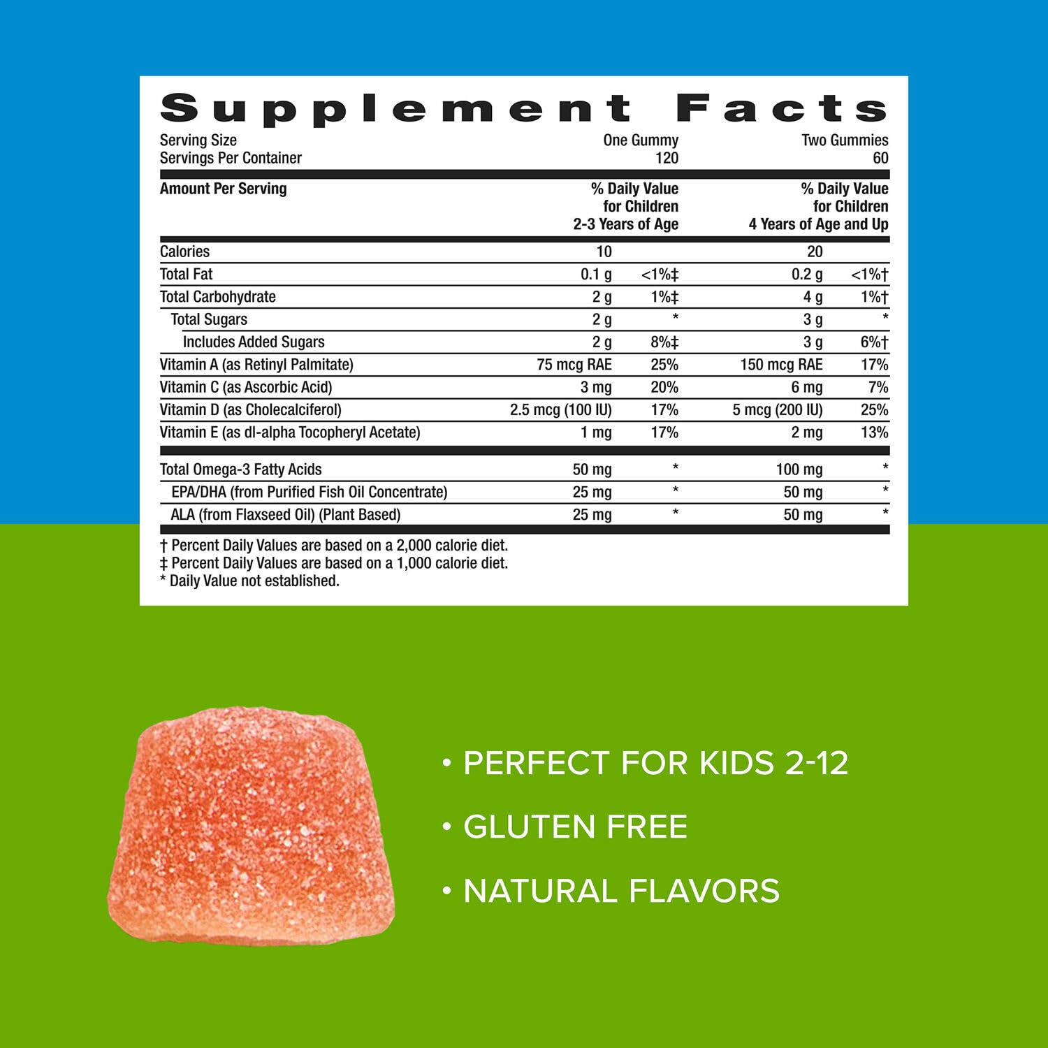 GNC Milestones Kids DHA Gummies, Kids Ages 2-12, Omega-3s, Eye and Brain Function & Development, Vitamin A & D, Healthy Teeth & Bones, Gluten Free, No Artificial Flavors, Raspberry Lemon, 120 Gummies - Image 5