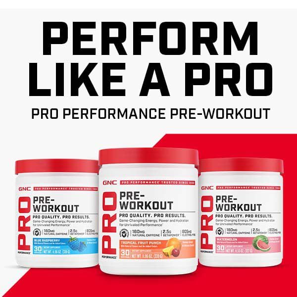 GNC Pro Performance Pre Workout Powder for Men and Women, Energy, Hydration, and Focus, Sugar Free, Gluten Free, Performance Supplement, Watermelon, 30 Servings - Image 3