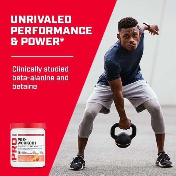 GNC Pro Performance Pre Workout Powder for Men and Women, Energy, Hydration, and Focus, Sugar Free, Gluten Free, Performance Supplement, Watermelon, 30 Servings - Image 5