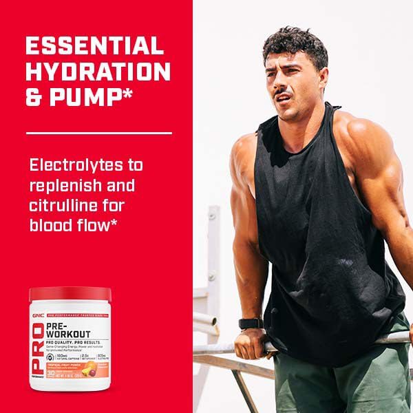 GNC Pro Performance Pre Workout Powder for Men and Women, Energy, Hydration, and Focus, Sugar Free, Gluten Free, Performance Supplement, Watermelon, 30 Servings - Image 6