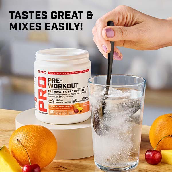 GNC Pro Performance Pre Workout Powder for Men and Women, Energy, Hydration, and Focus, Sugar Free, Gluten Free, Performance Supplement, Watermelon, 30 Servings - Image 8