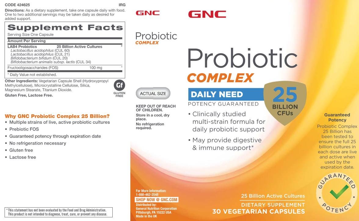 GNC Probiotic Complex - 25 Billion CFUs (30 Capsules) - Image 3