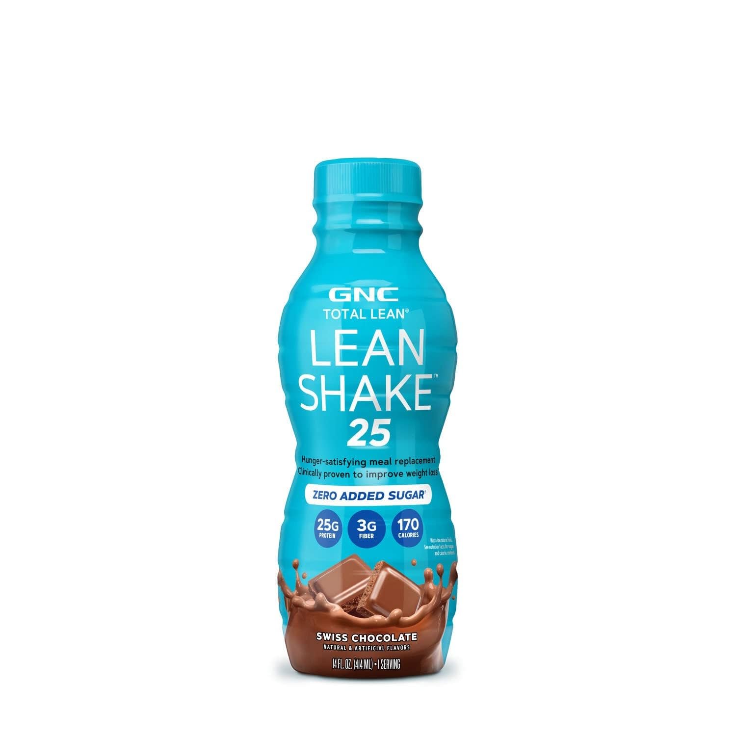 GNC Total Lean Lean Shake 25 - Swiss Chocolate - 12 Bottles - Image 4