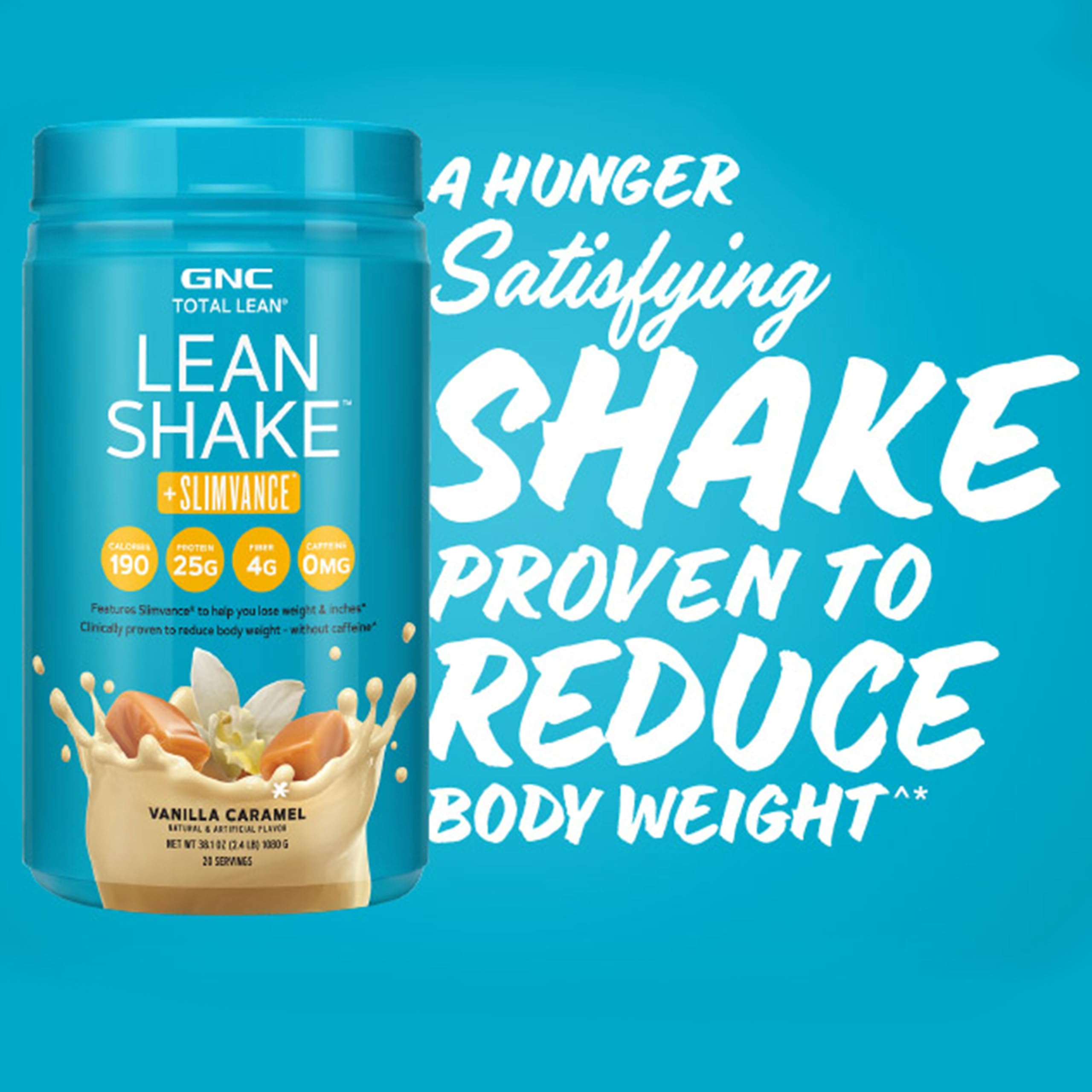 GNC Total Lean Lean Shake + Slimvance Caffeine Free - Vanilla Caramel (20 Servings) - Image 4