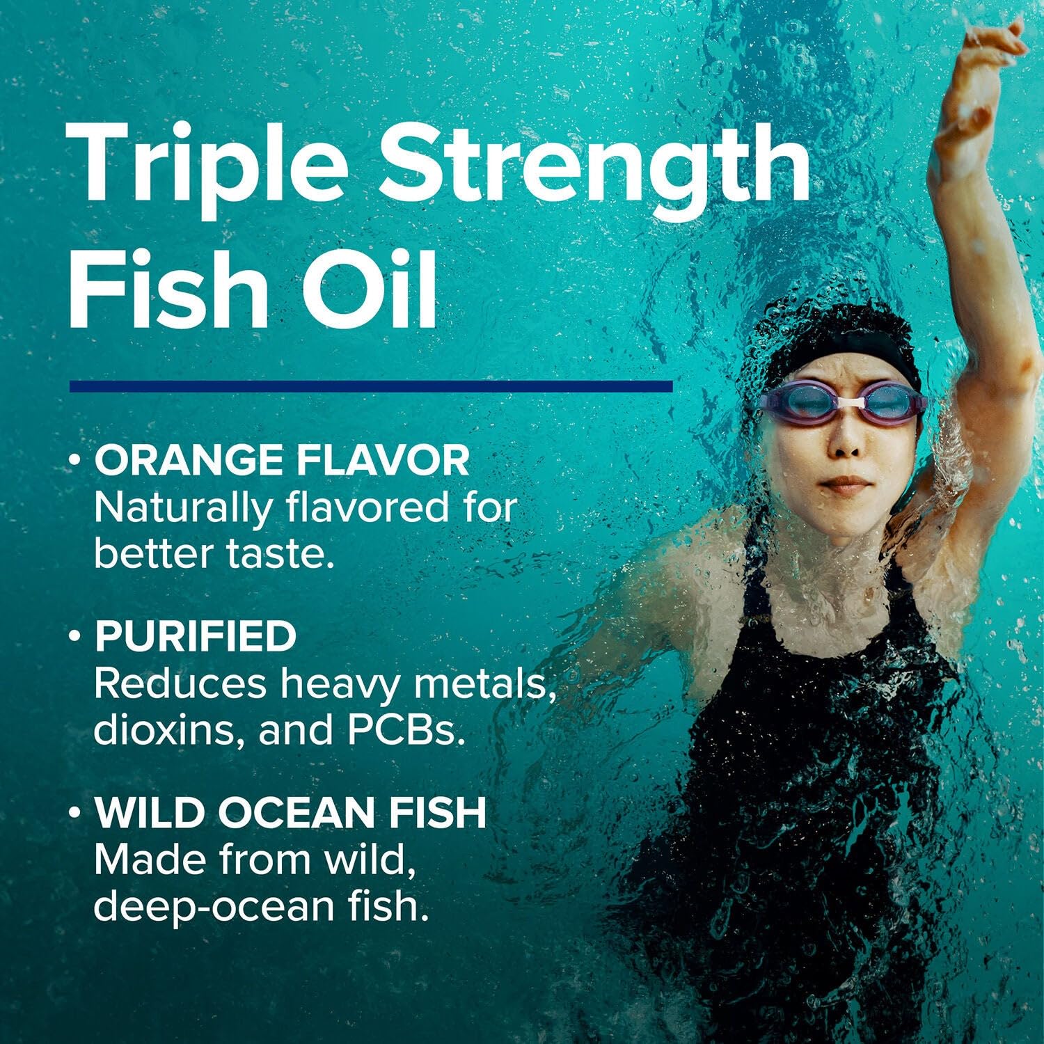 GNC Triple Strength Fish Oil Liquid Supplement, Wild Deep Ocean Caught. with 1000mg EPA DHA Omega 3s, for, Heart, Brain, Skin, Eye, Joint Health, Natural Orange Flavor, 8 Fl Oz, 47 Servings - Image 6