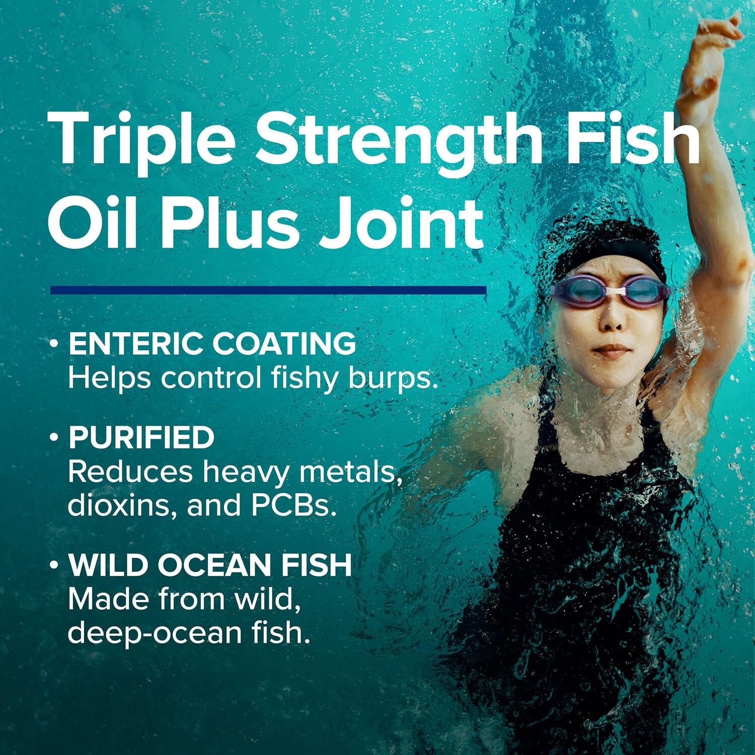 GNC Triple Strength Fish Oil Plus Joint Omega 3, 1000mg EPA and DHA, Heart Health, Plus Fast 5 Day Comfort, Brain, Skin, and Eye, Antioxidants and Botanical Extracts, Control Fish Burps, 30 Servings - Image 6