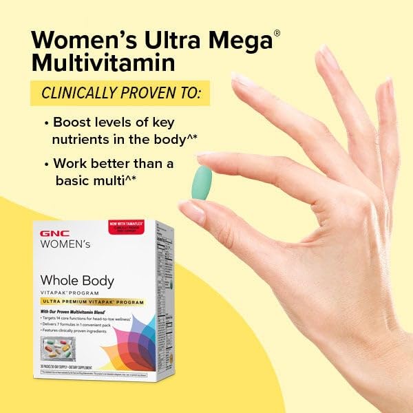 GNC Whole Body Vitapak Program, Ultra Premium, Proven Multivitamin Blend, 7 in 1 Formula, 30 Servings - Image 8